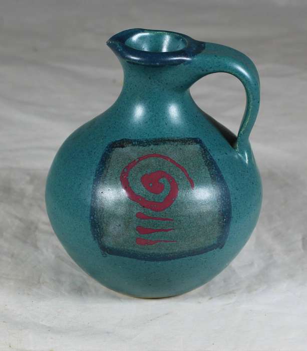 Hand painted green vase