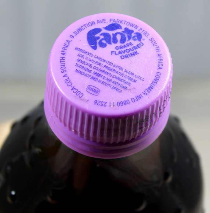 Vintage glass Fanta Grape bottle