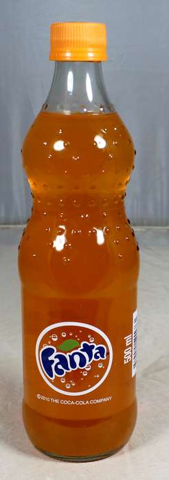 Vintage glass Fanta Orange bottle