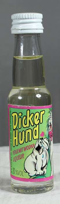 Mini liquor bottle - Dicker Hund