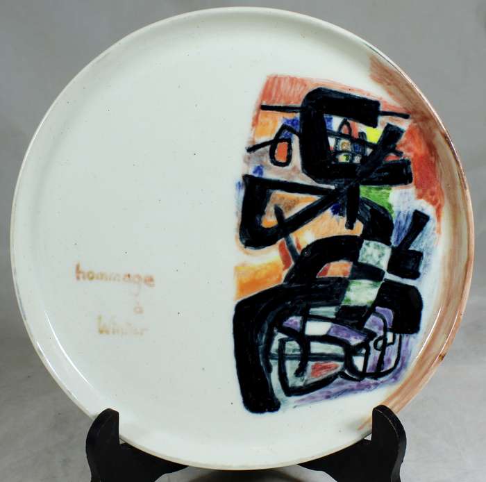 Hand made & painted display plate - Hommage to Winter