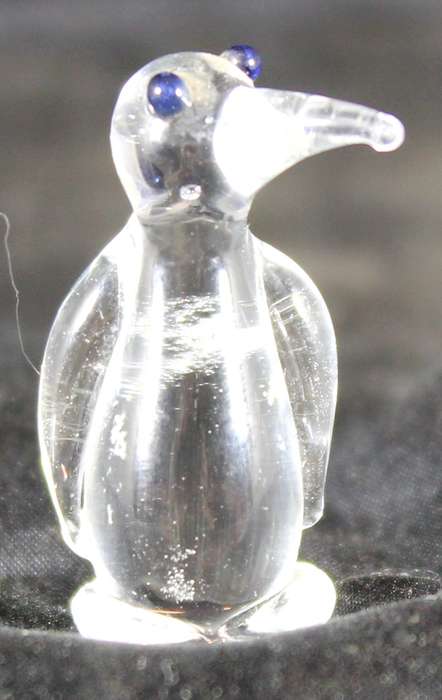 Miniature glass penguin