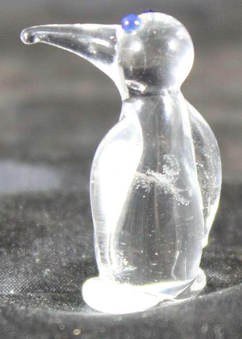Miniature glass penguin