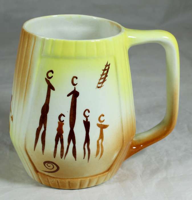B.E.P hand painted mug with rock art