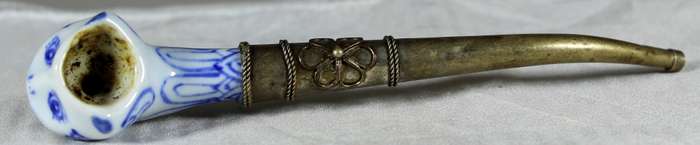 Porcelain & brass pipe