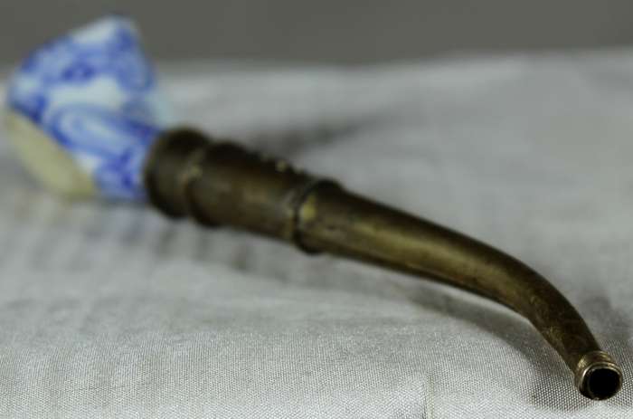 Porcelain & brass pipe