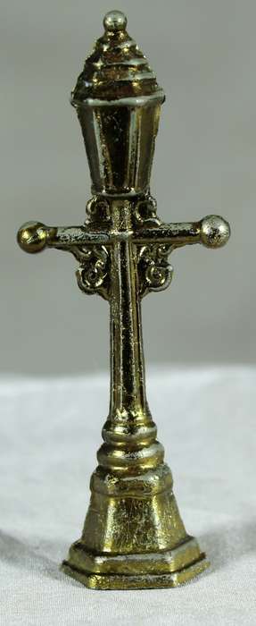 Miniature brass lamppost