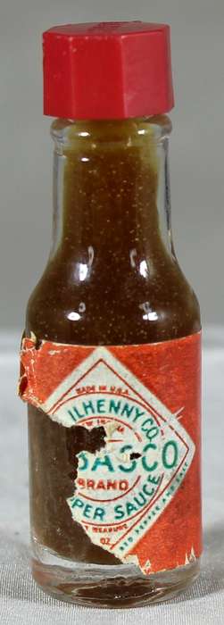 Mini miniature Tabasco sauce - Glass bottle