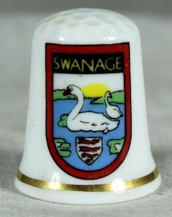 Bone China thimble - Swanage
