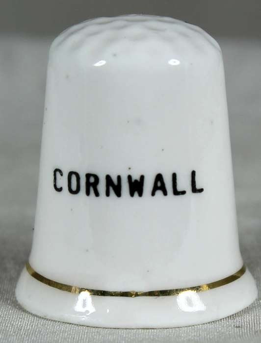 Bone China thimble - Cornwall