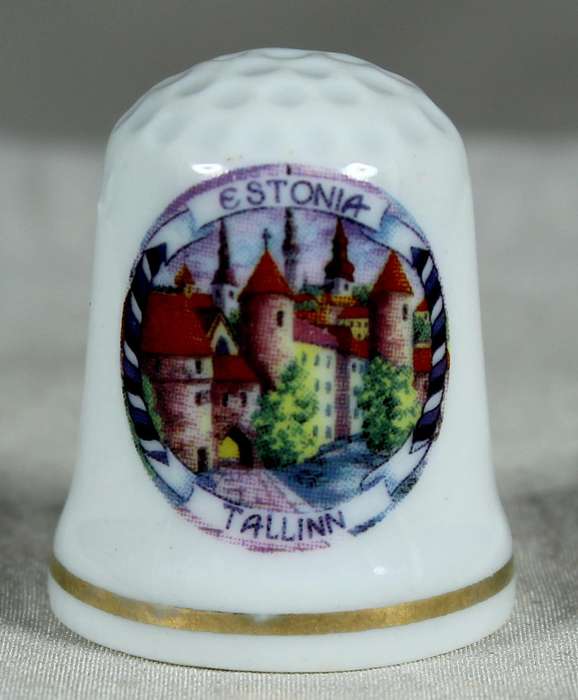 Bone China thimble - Tallinn