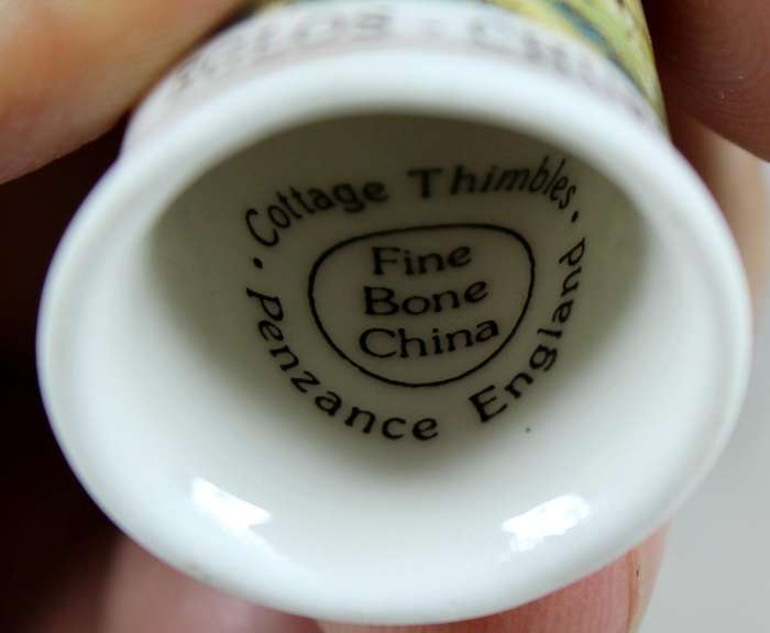 Bone China thimble - Eglos Church - Cottage Thimbles