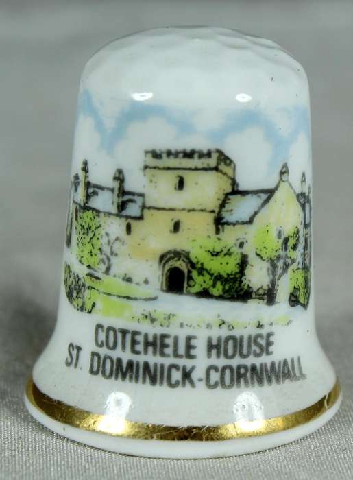 Bone China thimble - Cotehele House - Cornwell - The National Trust
