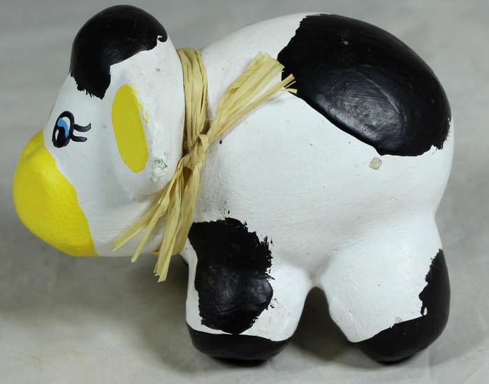 Ceramic cow chunky figurine