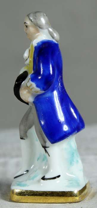 Miniature Limoges Victorian man