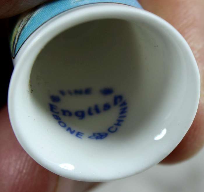 Bone China thimble - sailing at Salcombe