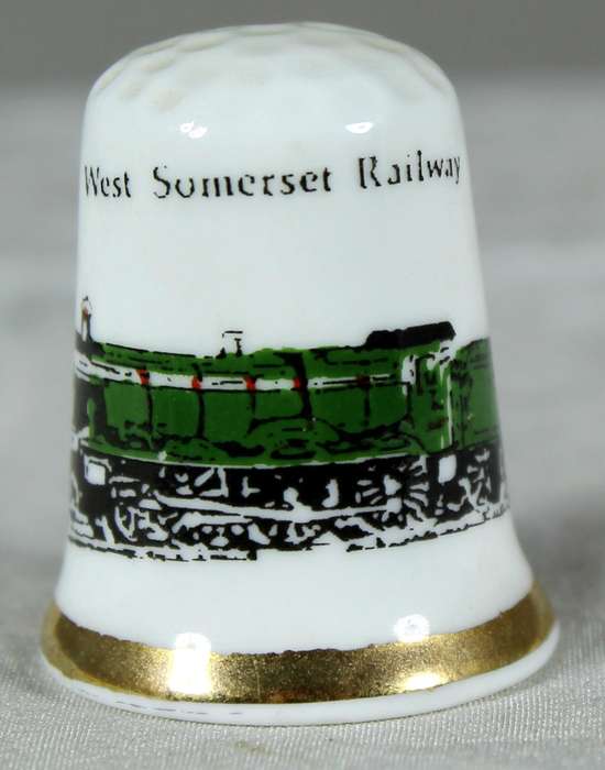 Bone China thimble - West Somerset Railway no.9