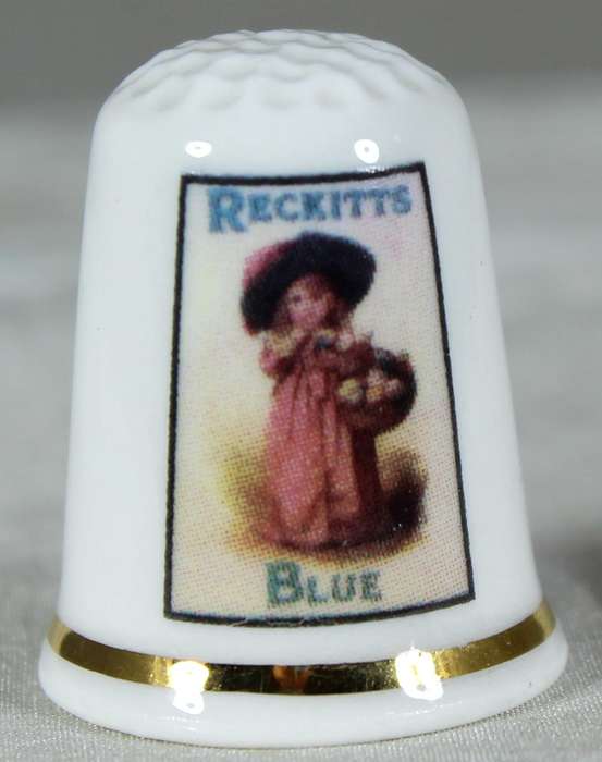 Advertising thimble - Reckitts Blue - Thimble Guild
