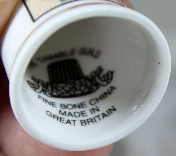 Advertising thimble - Reckitts Blue - Thimble Guild