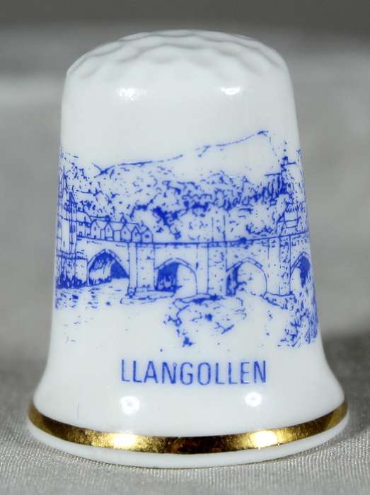 Bone China thimble - Llangollen