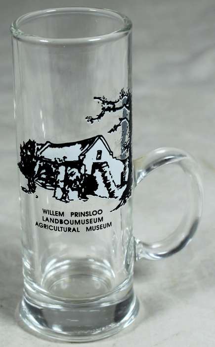 Glass double tot measure - WIllem Prinsloo Landboumuseum