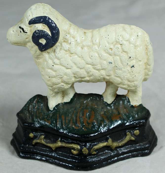Cast iron ram door stop