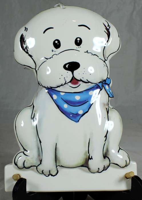 Porcelain doggy - Wall hanging