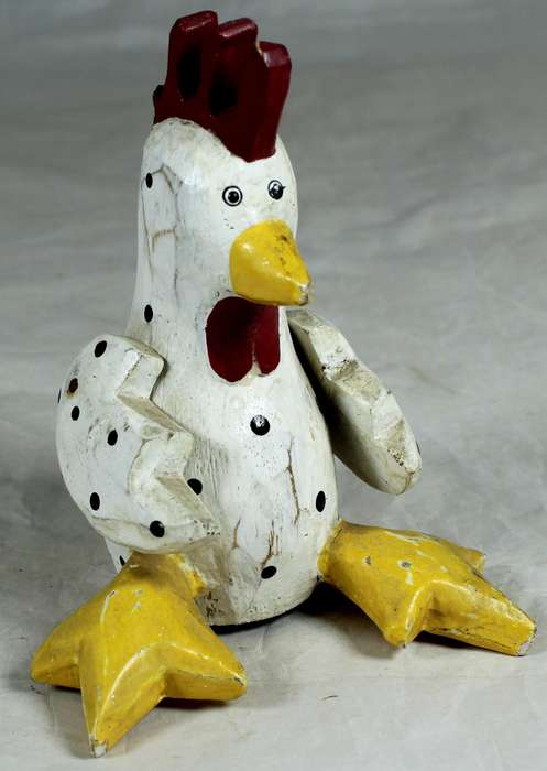 Wooden hand made chicken