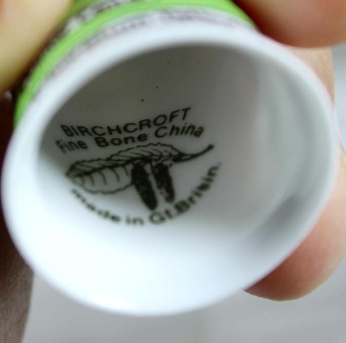 Bone China thimble - Westonbrit Arboretum, Tetbury Glos - Birchcroft