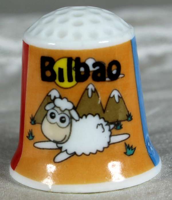 Bone China thimble - Bilbao