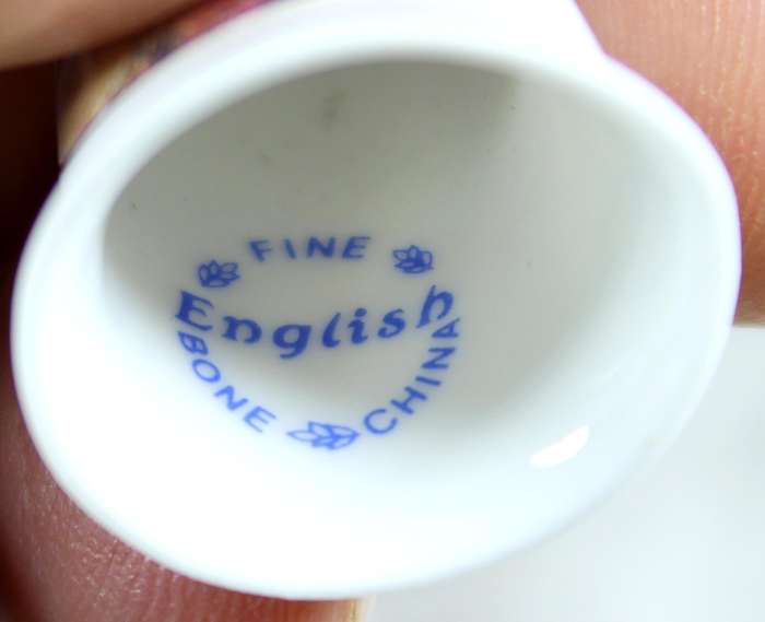 Bone China thimble - beach at Newquay