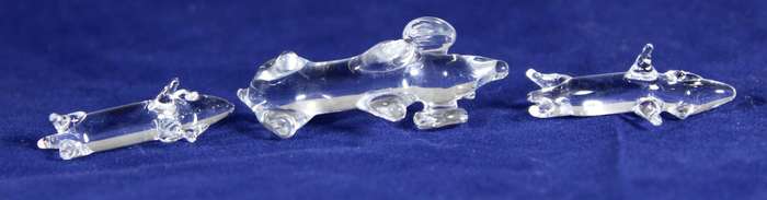 Hand blown glass miniature - Daschunds