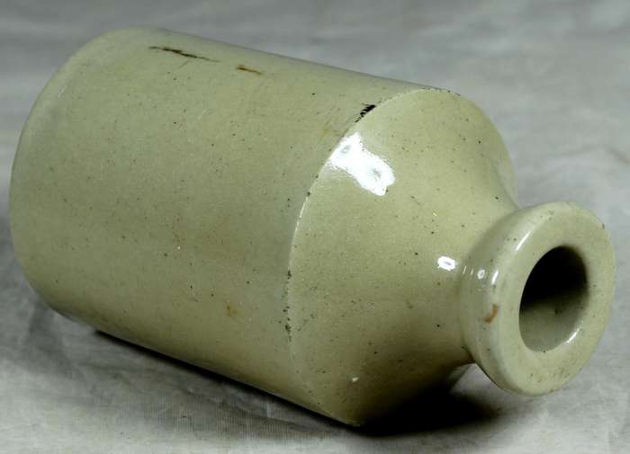 Glazed ceramic bottle