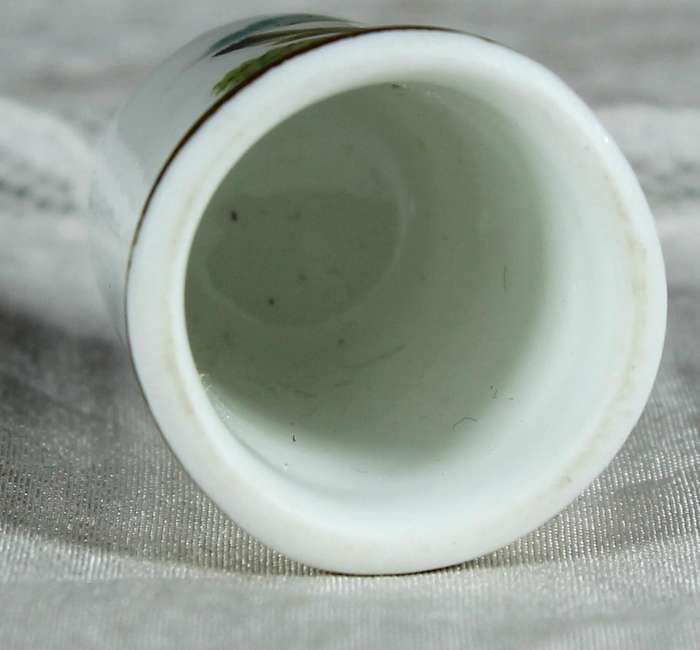 Bone China thimble - bird on a branch
