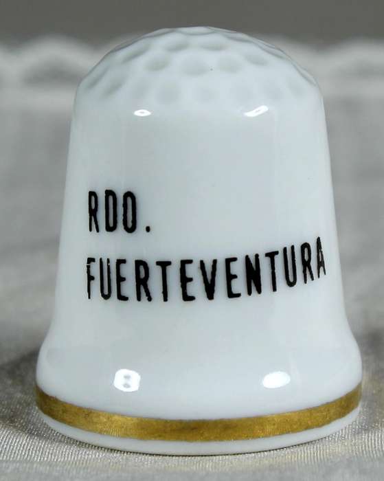 Bone China thimble - Fuerteventura