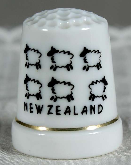 Bone China thimble - New Zealand