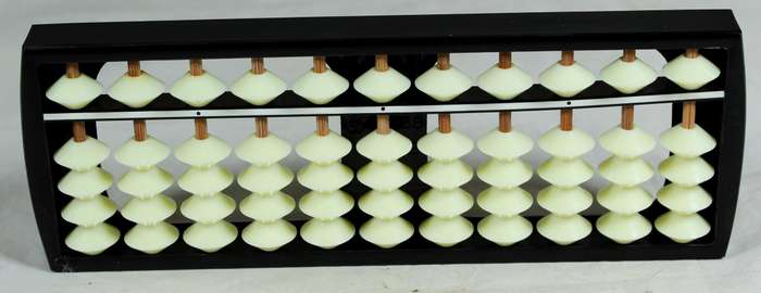 Japanese abacus with resin beads