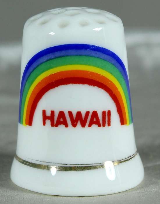 Bone China thimble - Hawaii