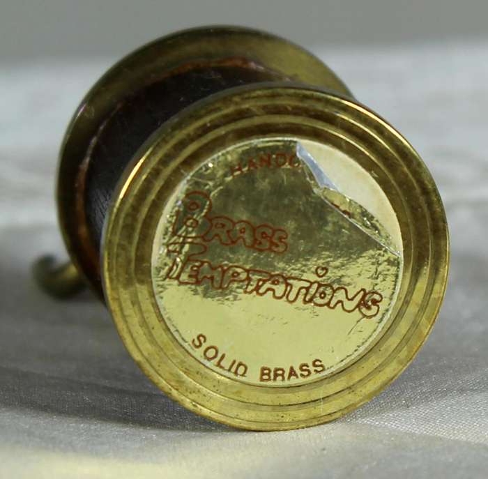 Miniature brass coffee grinder