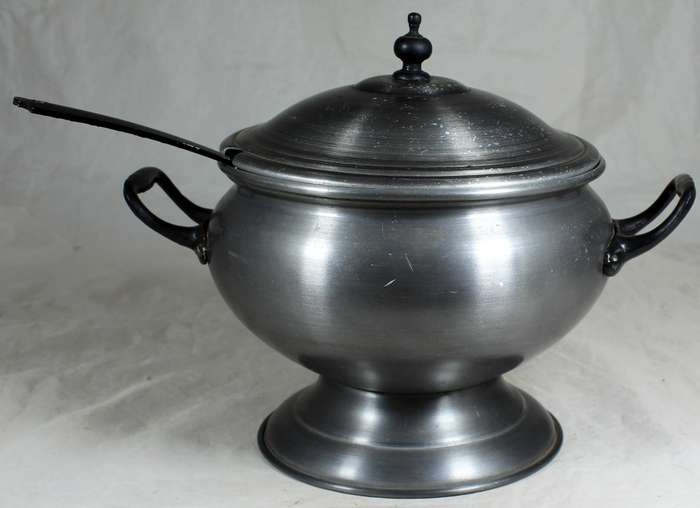 Metal soup tureen