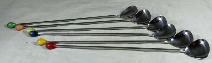 Set of six parfait spoons