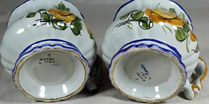 Pair of Italian candle holders