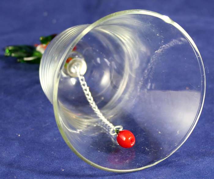 Glass bell with rooster