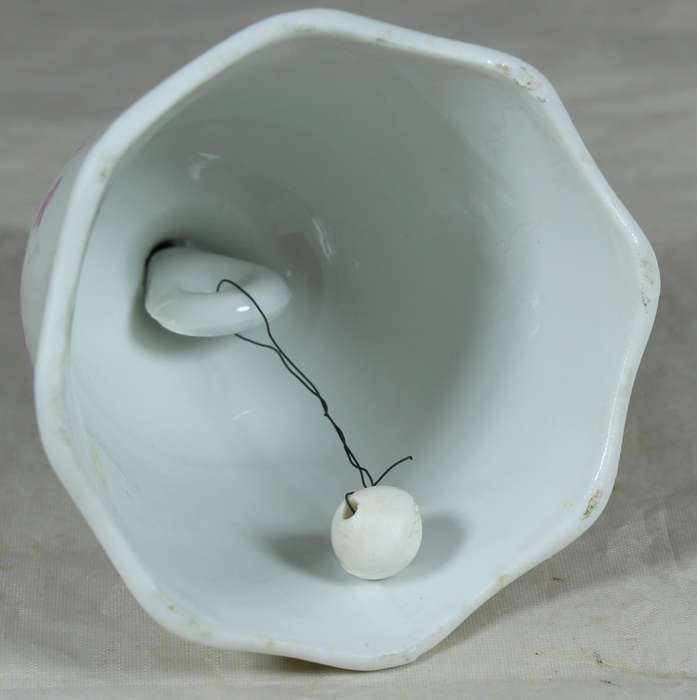 Porcelain bell with pink and purple flowers