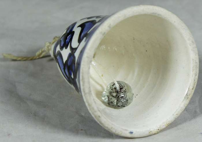 Hand painted blue & white bell