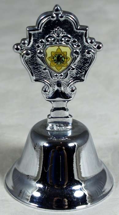 Souvenir silver plated bell - South African police