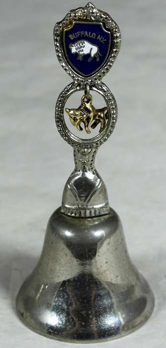 Souvenir silver plated bell - Buffalo NY with pendant
