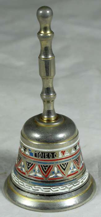 Hand painted brass bell - Toledo