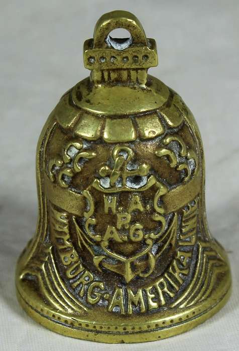 Brass bell - Souvenir Hamburg Amerika line