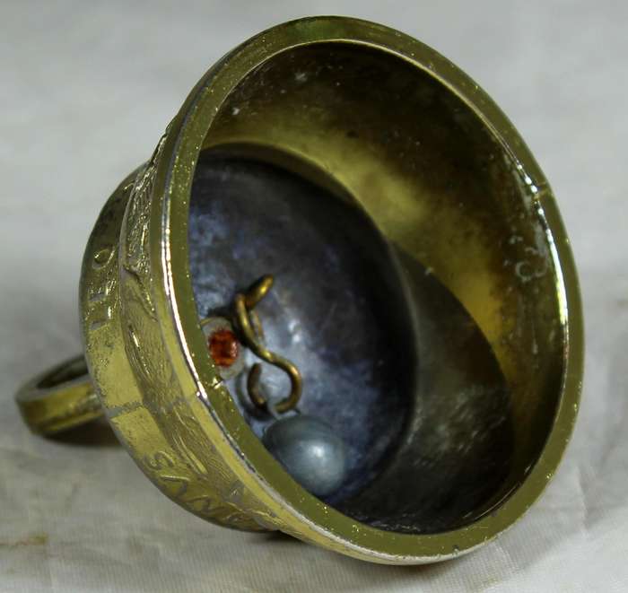 Brass bell - with inscription